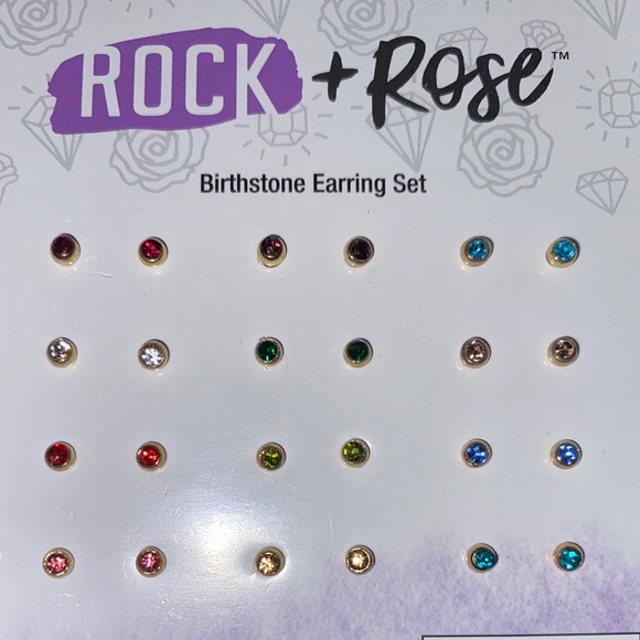 BRAND NEW 12 Beautiful Birthstone Earrings - Picture 1 of 2